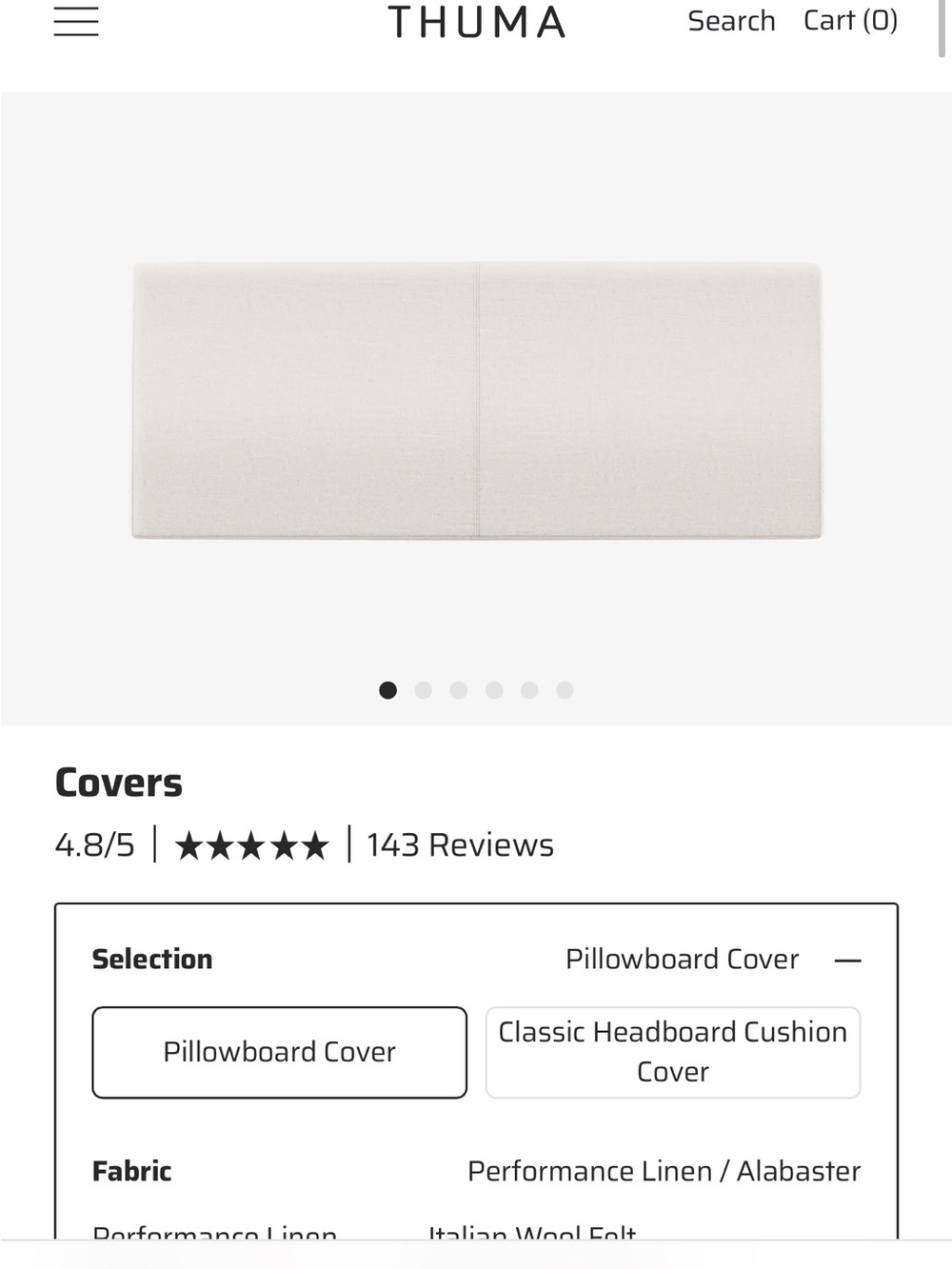Thuma Pillowboard Cover